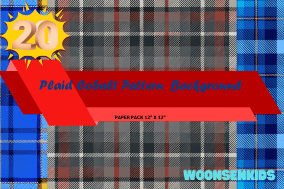 20 Plaid Cobalt Pattern Background Watercolor Png Kdp Digital Paper