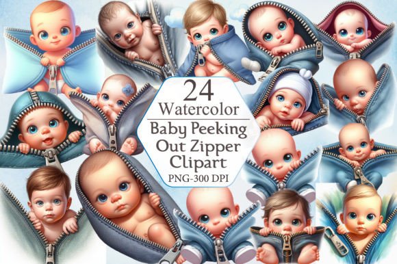 Baby Peeking Out Zipper PNG Clipart: A Versatile Design for Modern Creativity