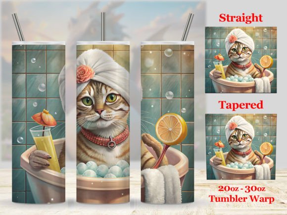 Cat Tumbler Wrap PNG: Creative Design for Custom Tumblers