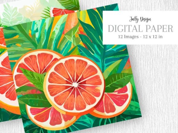 Colorful Grapefruit Cartoon Backgrounds