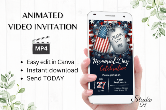 Electronic Memorial Day Invitation