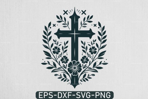 Floral Christian Cross Religious SVG: A Versatile Design for Every Creative