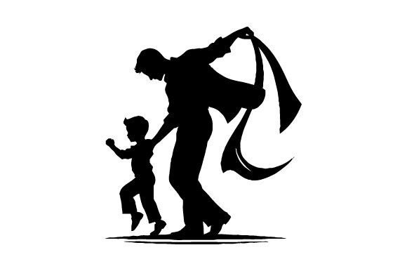 Free Dad and Son Dancing Vector: A Versatile Design for Creative Projects