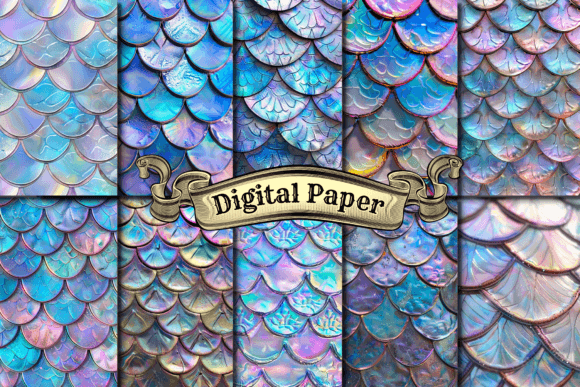 Mermaid Scales Digital Paper: A Versatile Design Resource for Creatives and Businesses