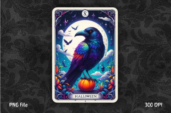 Raven Bird Tarot Card-Halloween: A Creative Tool for All Seasons