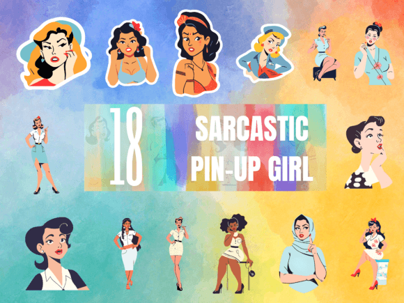 Sarcastic Pin-up Girl Sublimation Bundle