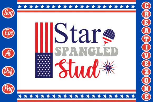 Star Spangled Stud SVG Cut Files for Creative Projects