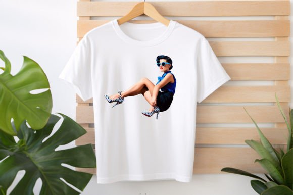 Stylish Pin-up Girl: Vintage Charm for Modern Design