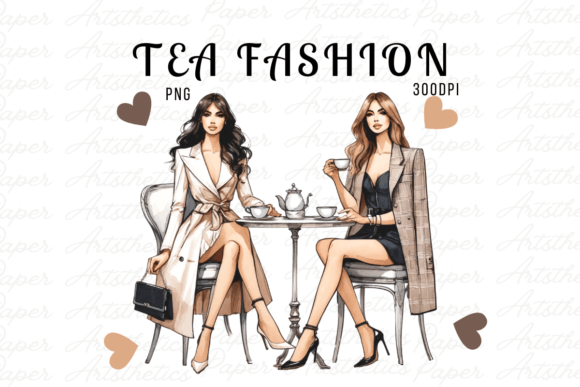 Tea and Fashion Clipart Fashion Girl Png: A Versatile Digital Asset for Modern Creatives