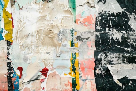 Torn Paper Collage Textures for Designers