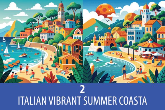 Vibrant Italian Coast Summer Scenes for Creatives